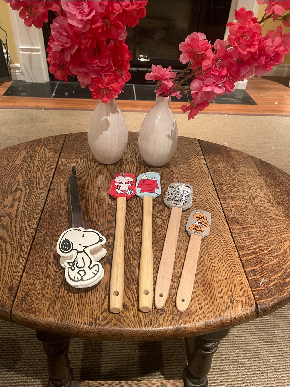 Snoopy Wood-Handle Silicone Kitchen Tool Set